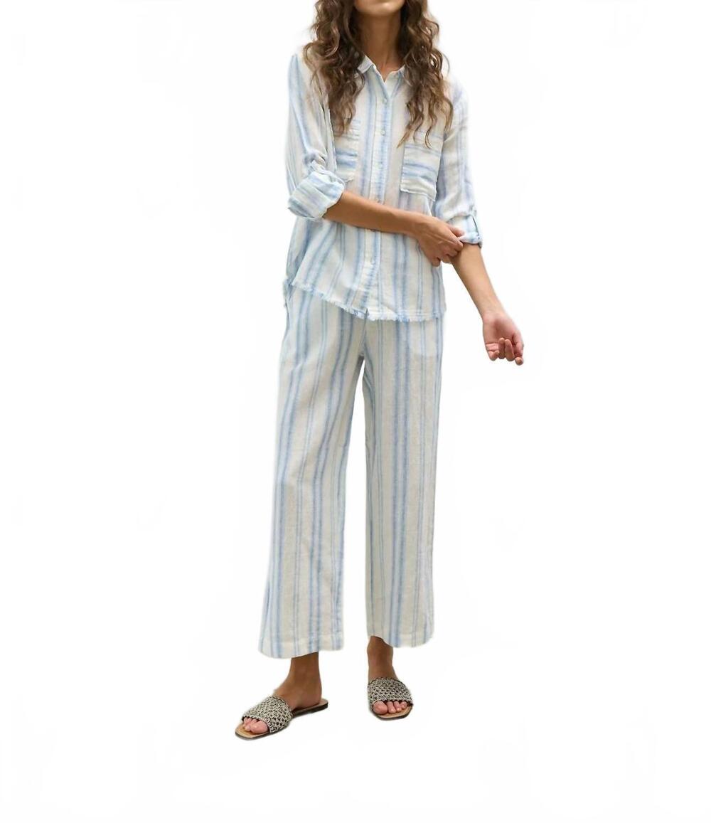 NEW MELISSA NEPTON chase shirt in gradiant bleu stripe